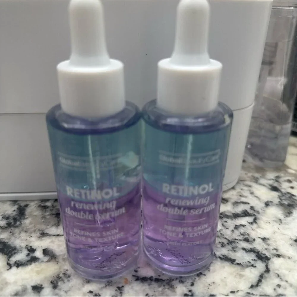Global Beauty Care Retinol Renewing Double Serum with Peptides, 1.7 fl oz 50 ML